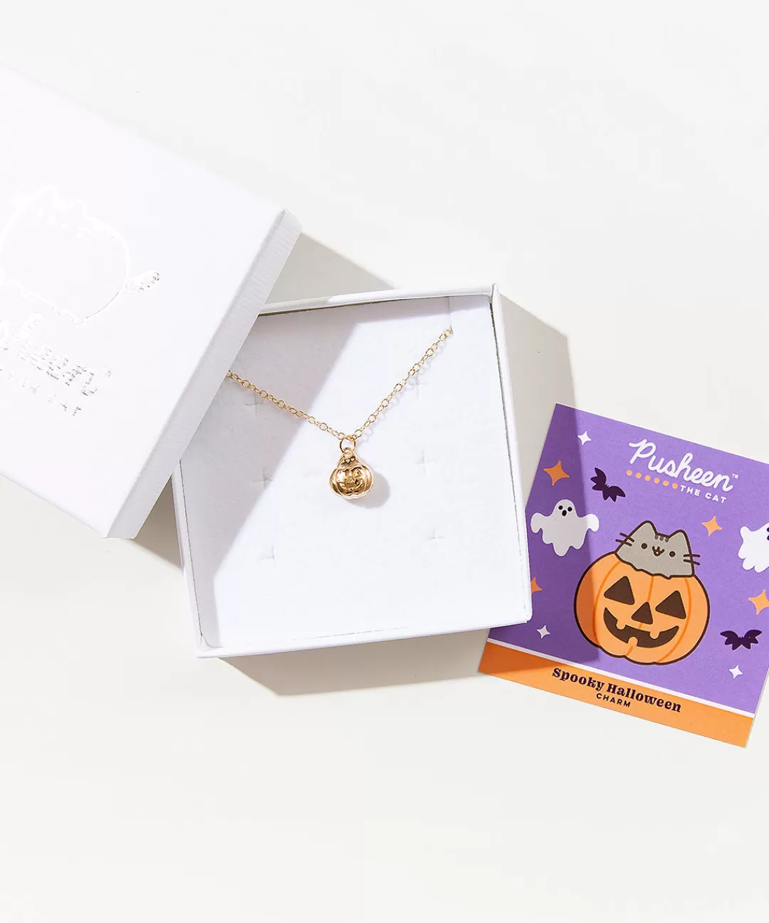 Cheap Licensed to Charm Pumpkin Pusheen Charm Necklace