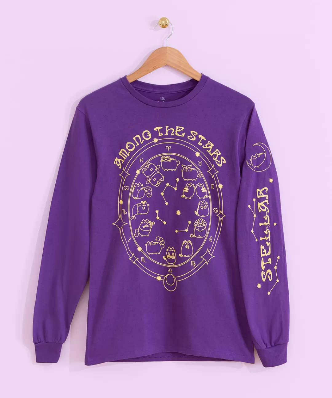 Hot Ripple Junction Pusheen Celestial Long-Sleeve Unisex Tee